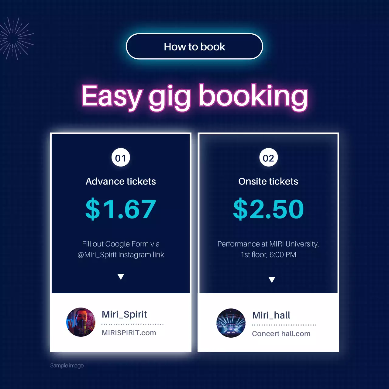 Navy Trendy Band Promotion Instagram Carousel