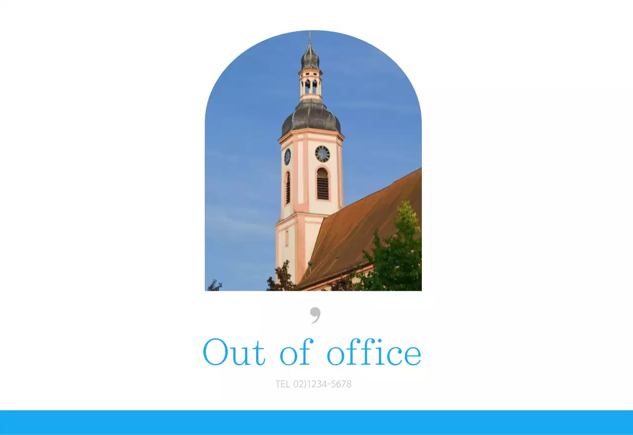 Blue modern concept church calendar