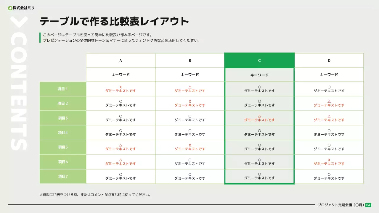 緑 シンプル ビジネス 企画書 プレゼンテーション