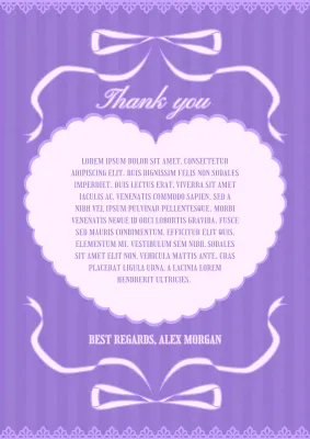 Purple Elegant Thank You Card Poster