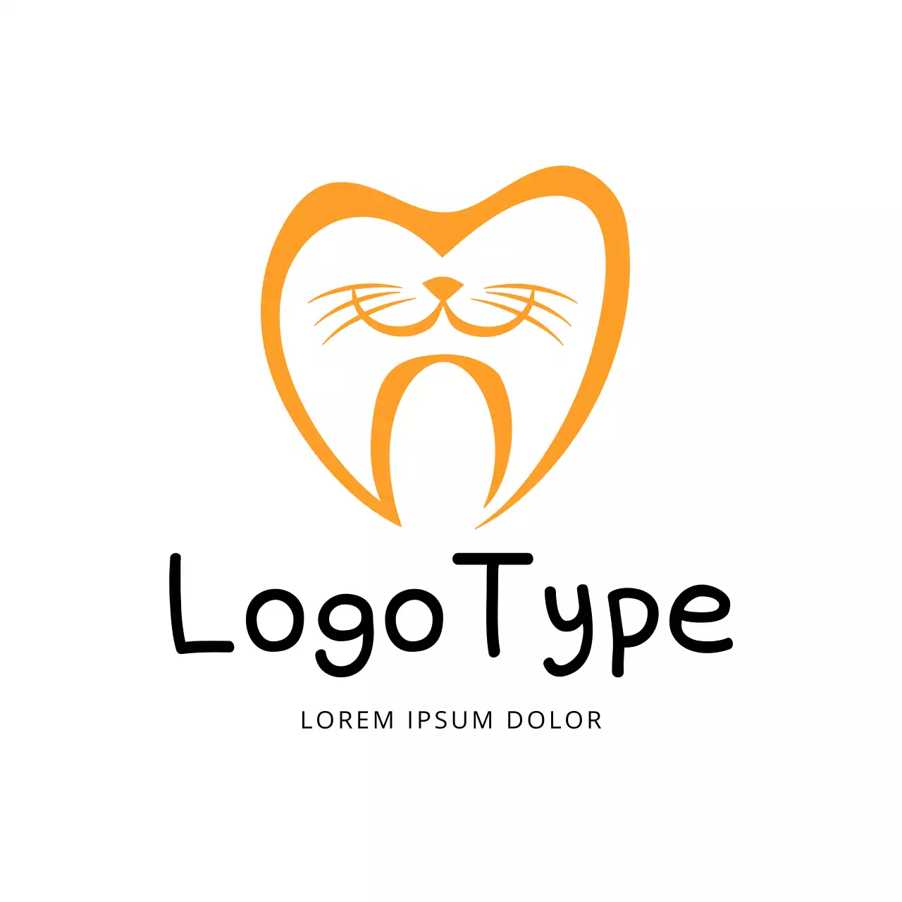 Orange Minimal Design Logo