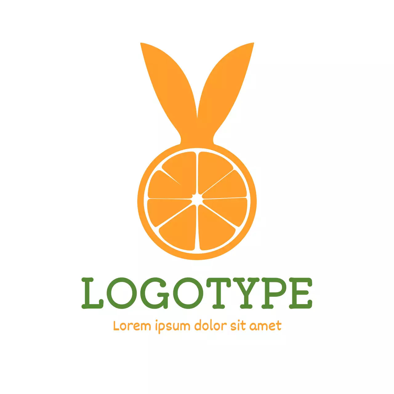 Orange Minimal Design Logo