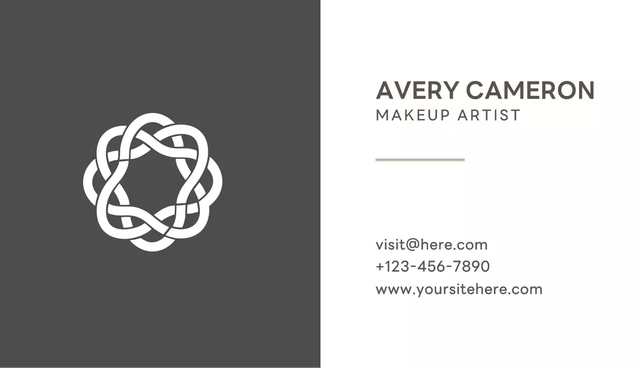 Grey Minimalist Business Card