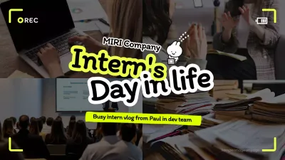 Yellow Trendy Intern Vlog Promotion YouTube Thumbnail