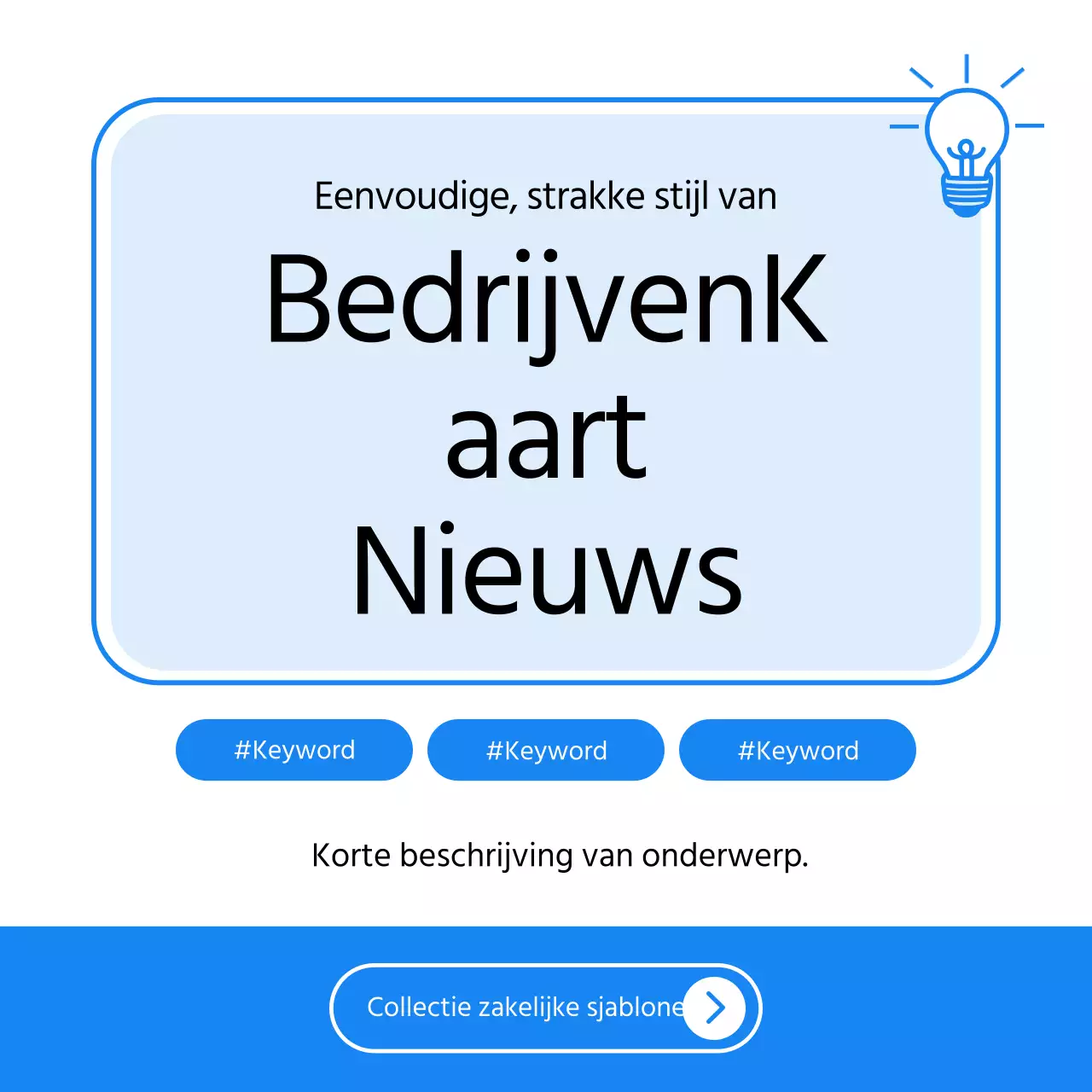 Een eenvoudige zakelijke brief in lichtblauw