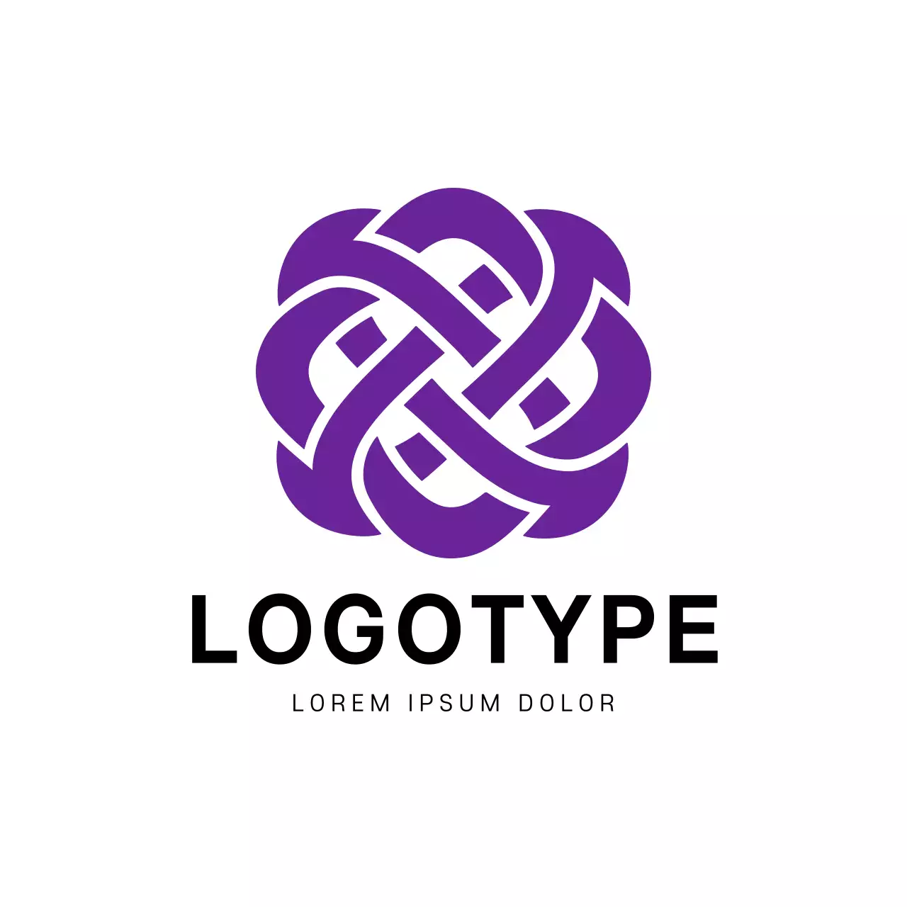 Purple Abstract Design Logo