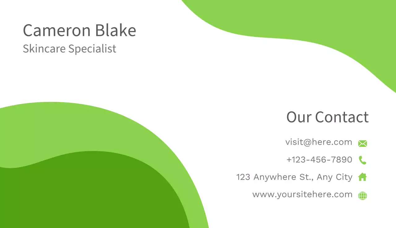 Green Minimal Business Card