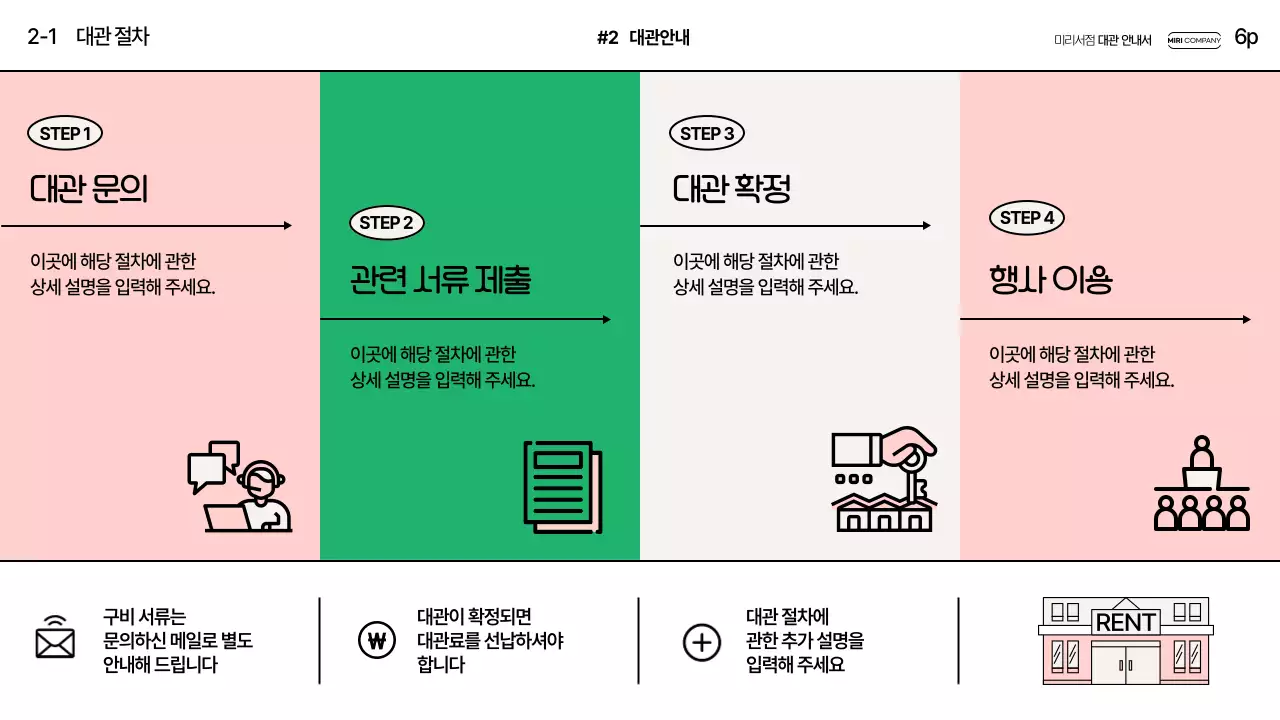 핑크 아기자기한 서점 대관 안내