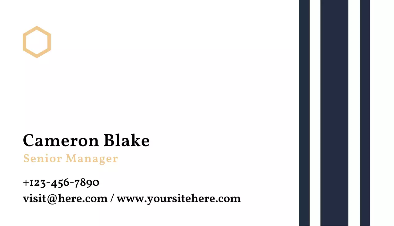 Navy Simple Business Card