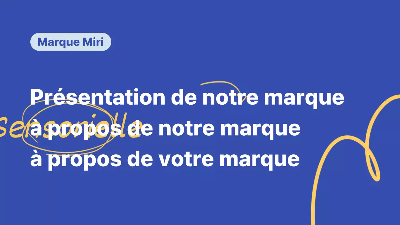 Guide des marques de petites entreprises branchées en bleu et jaune