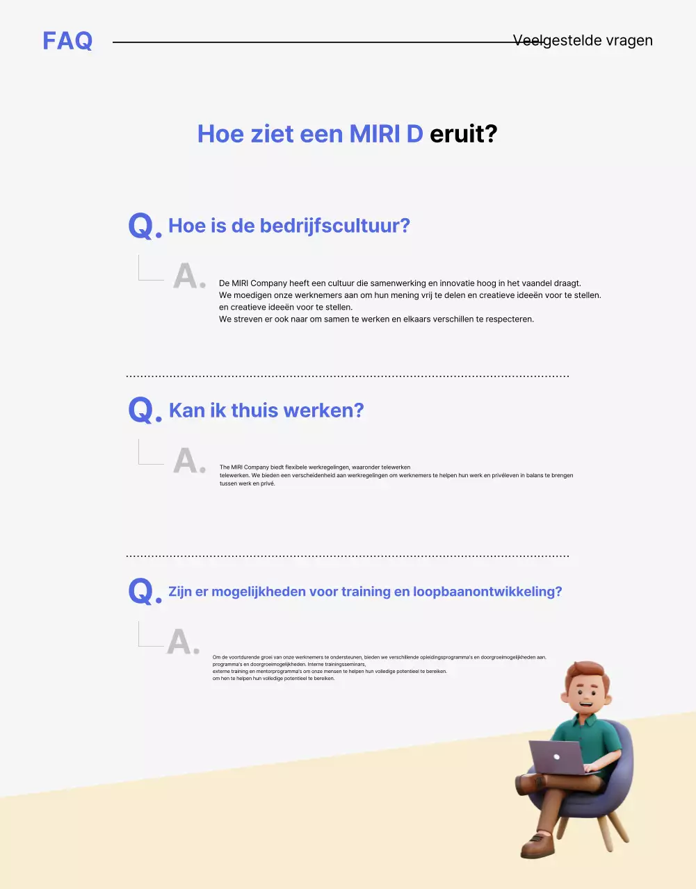 Een nette blauw met gele sollicitatiebrief voor een bedrijfsvacature