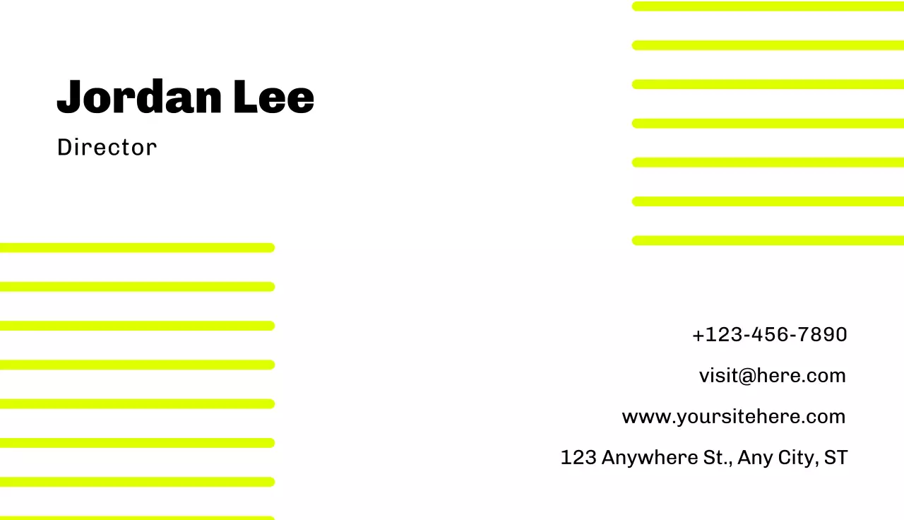 Neon Simple Business Card