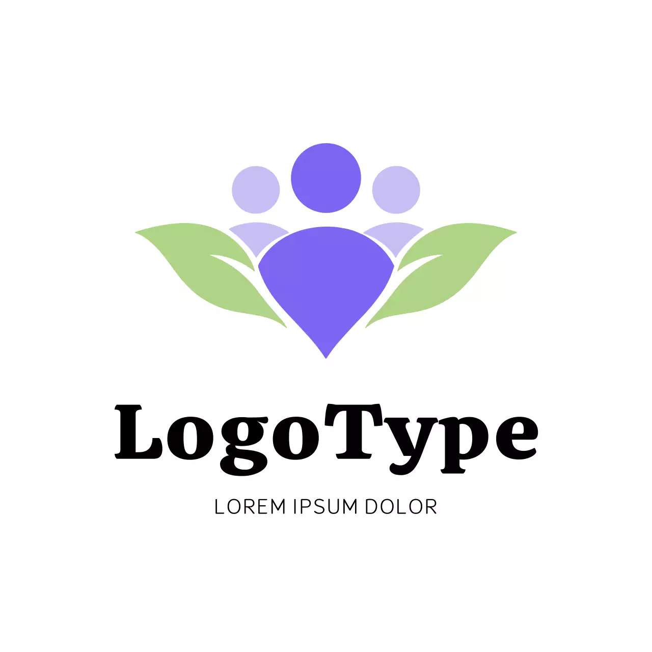 Purple Minimal Design Logo