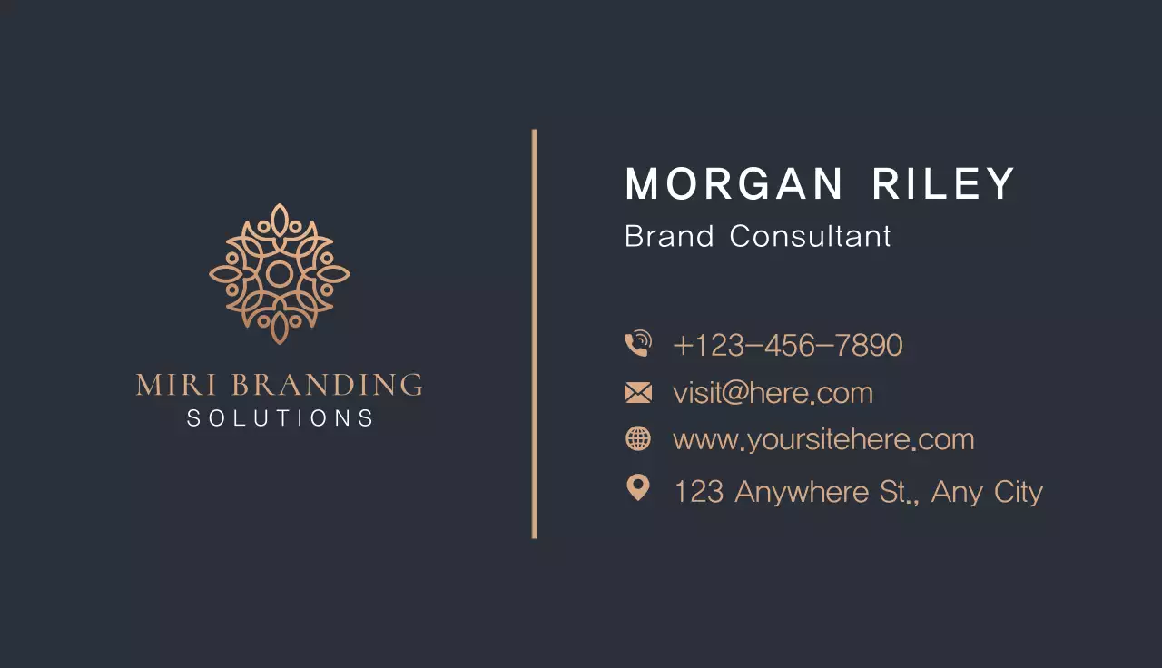 Navy Elegant Business Card