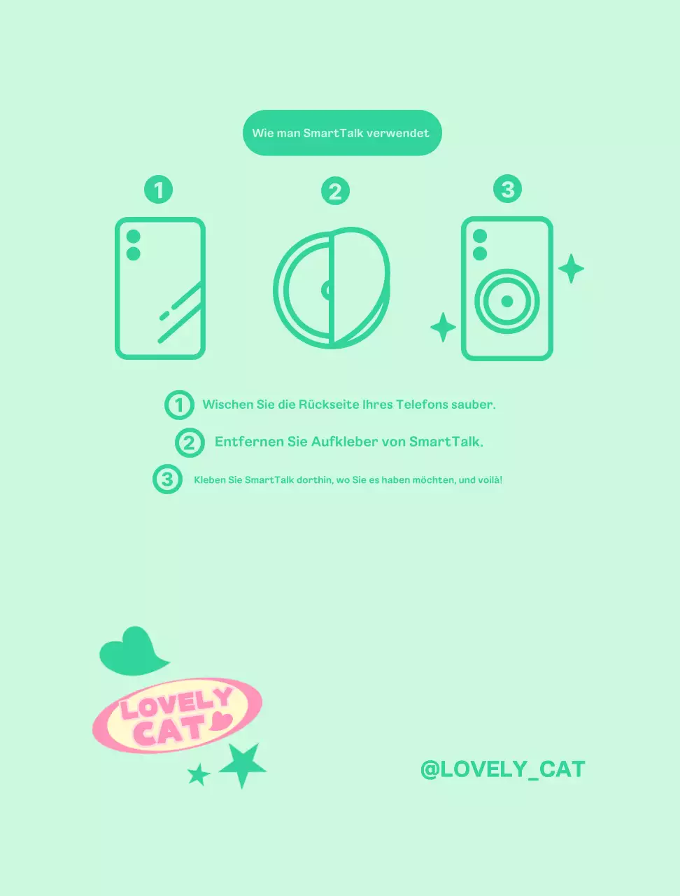 Kitschige pastellfarbene SmartTalk-Tapete