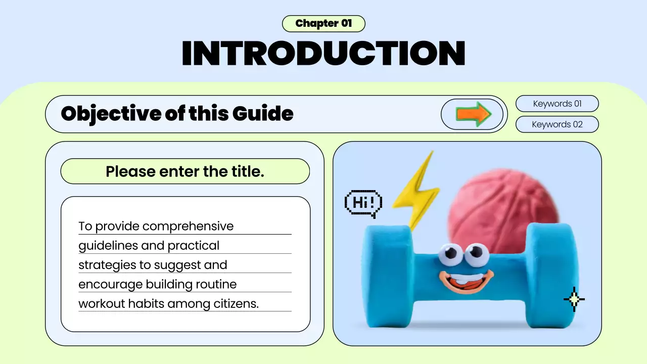 Blue Trendy Workout Guideline Presentation