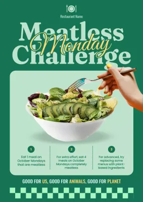 Green Trendy Food Promotion Poster