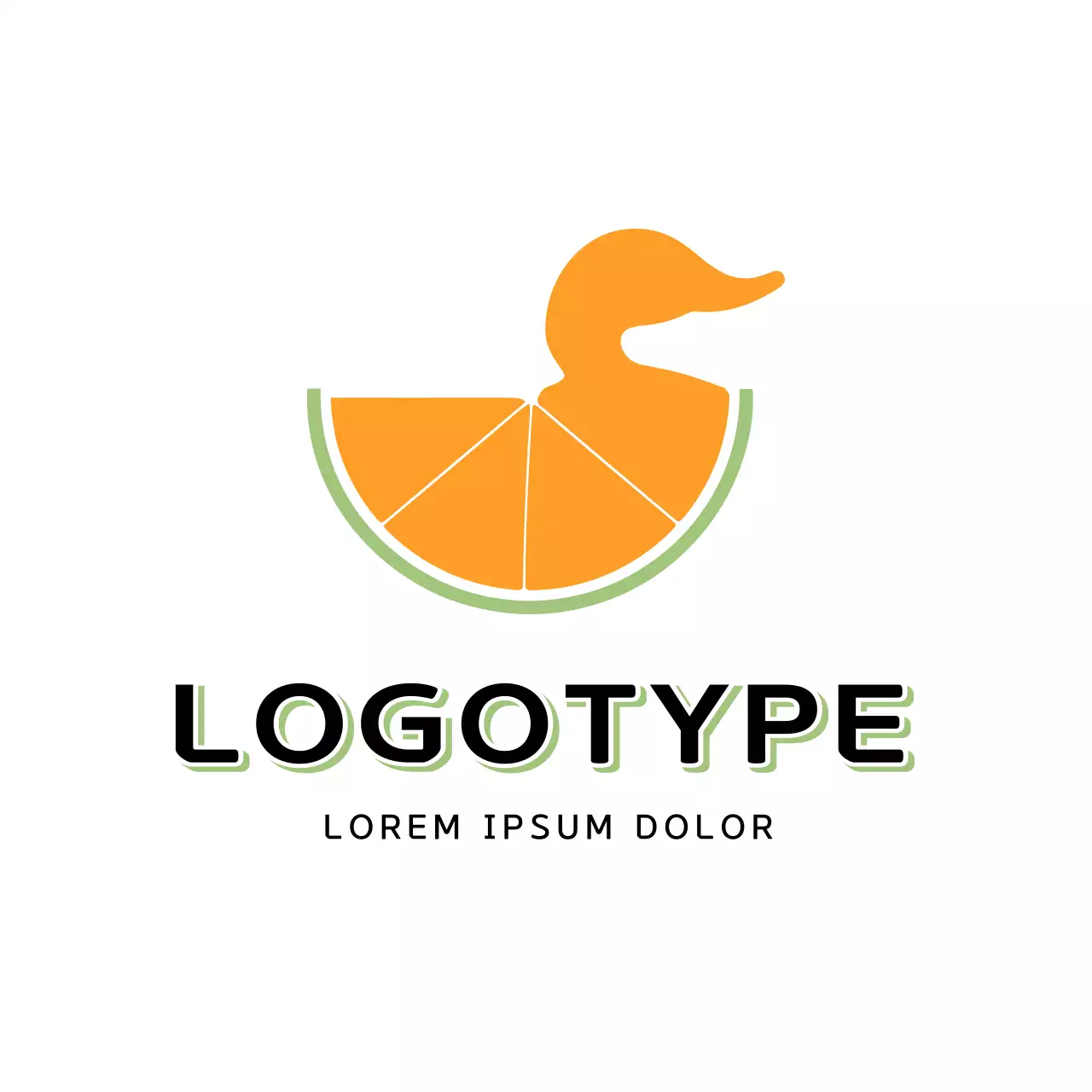 Orange Abstract Design Logo
