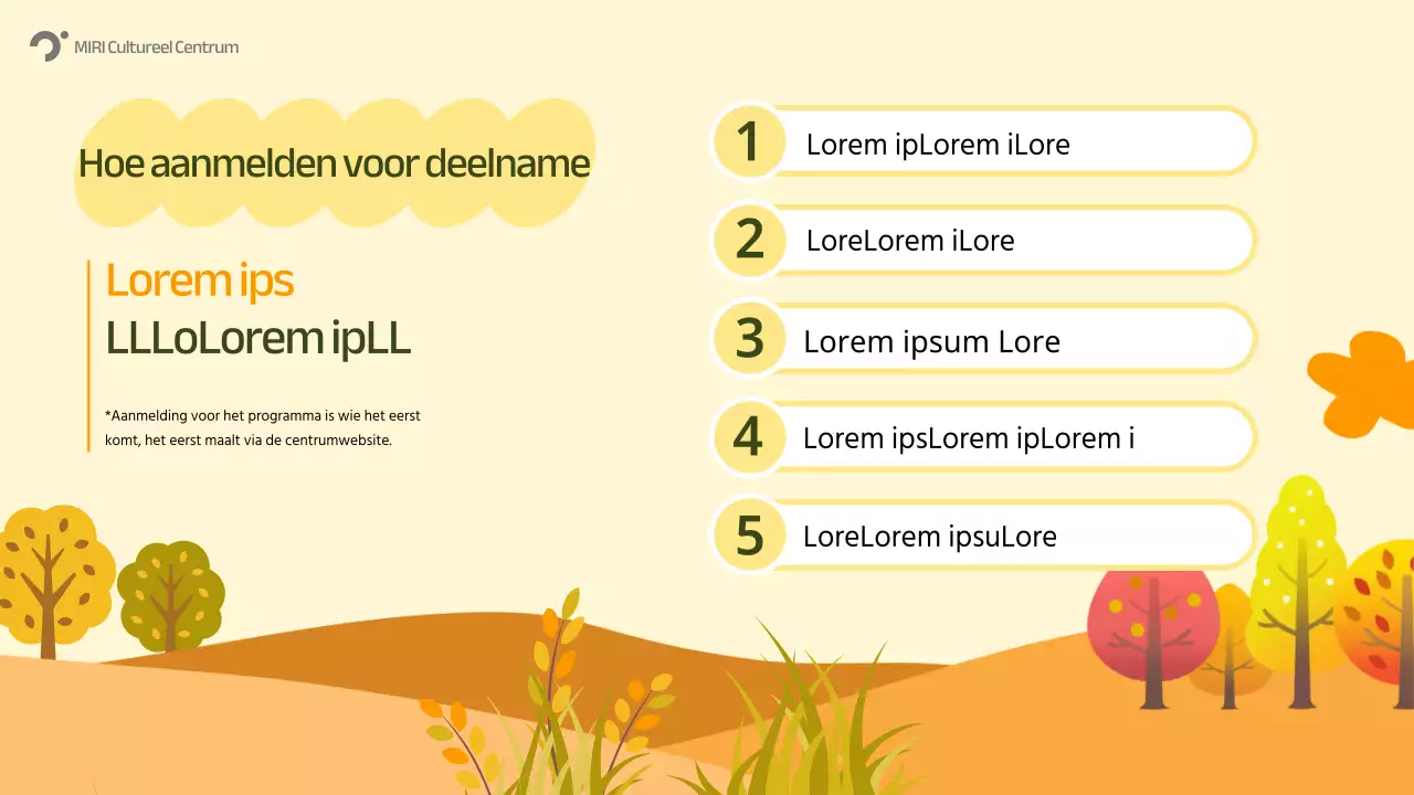 Oranje Natuur Herfst Evenementengids