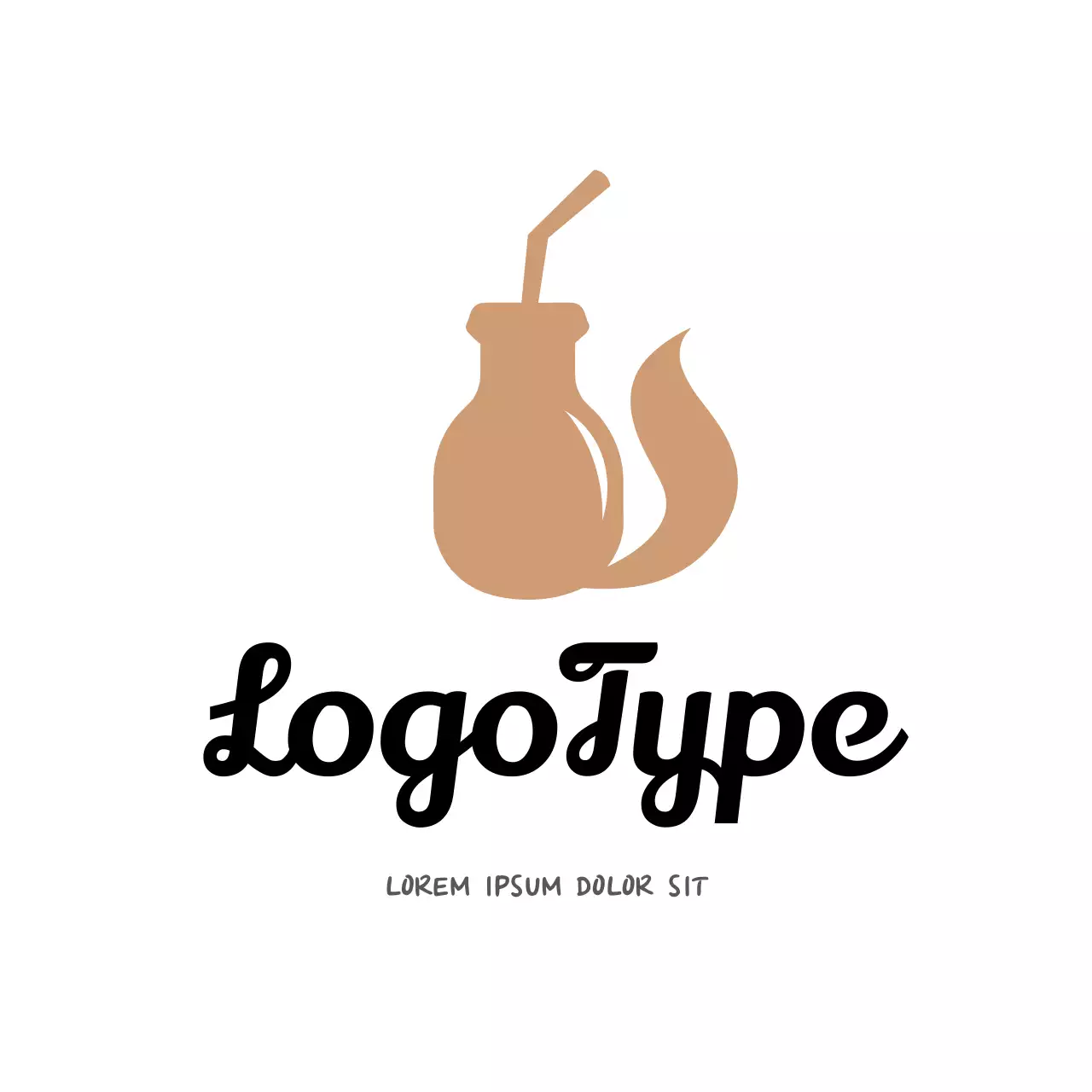 Beige Minimal Design Logo