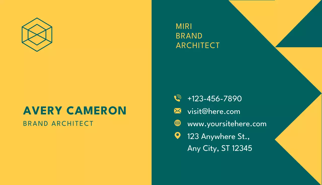 Yellow Modern Business Card