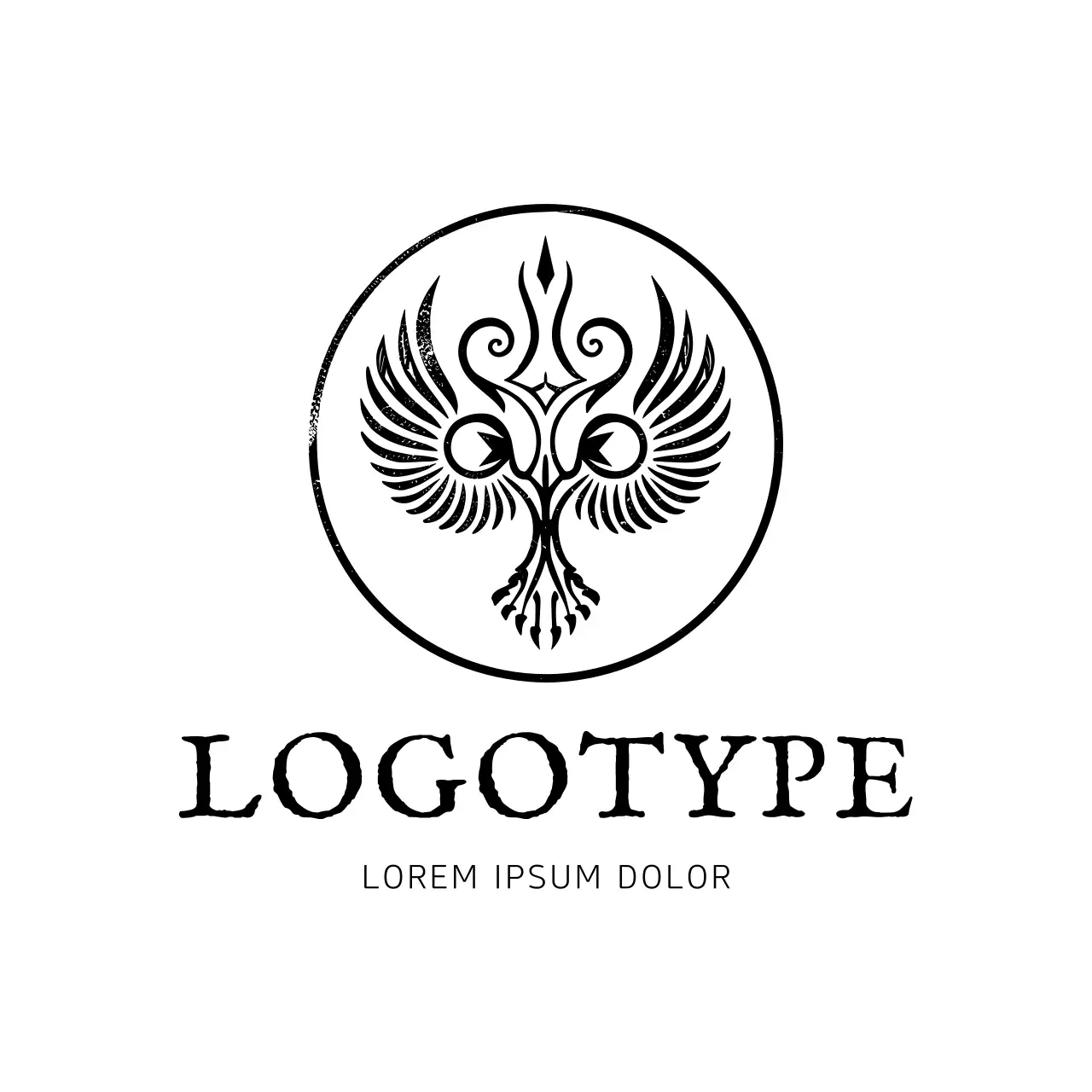 Black Vintage Design Logo