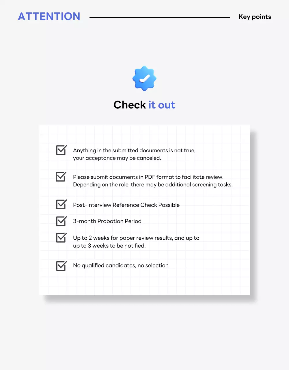 Blue Modern Recruitment Announcement Poster