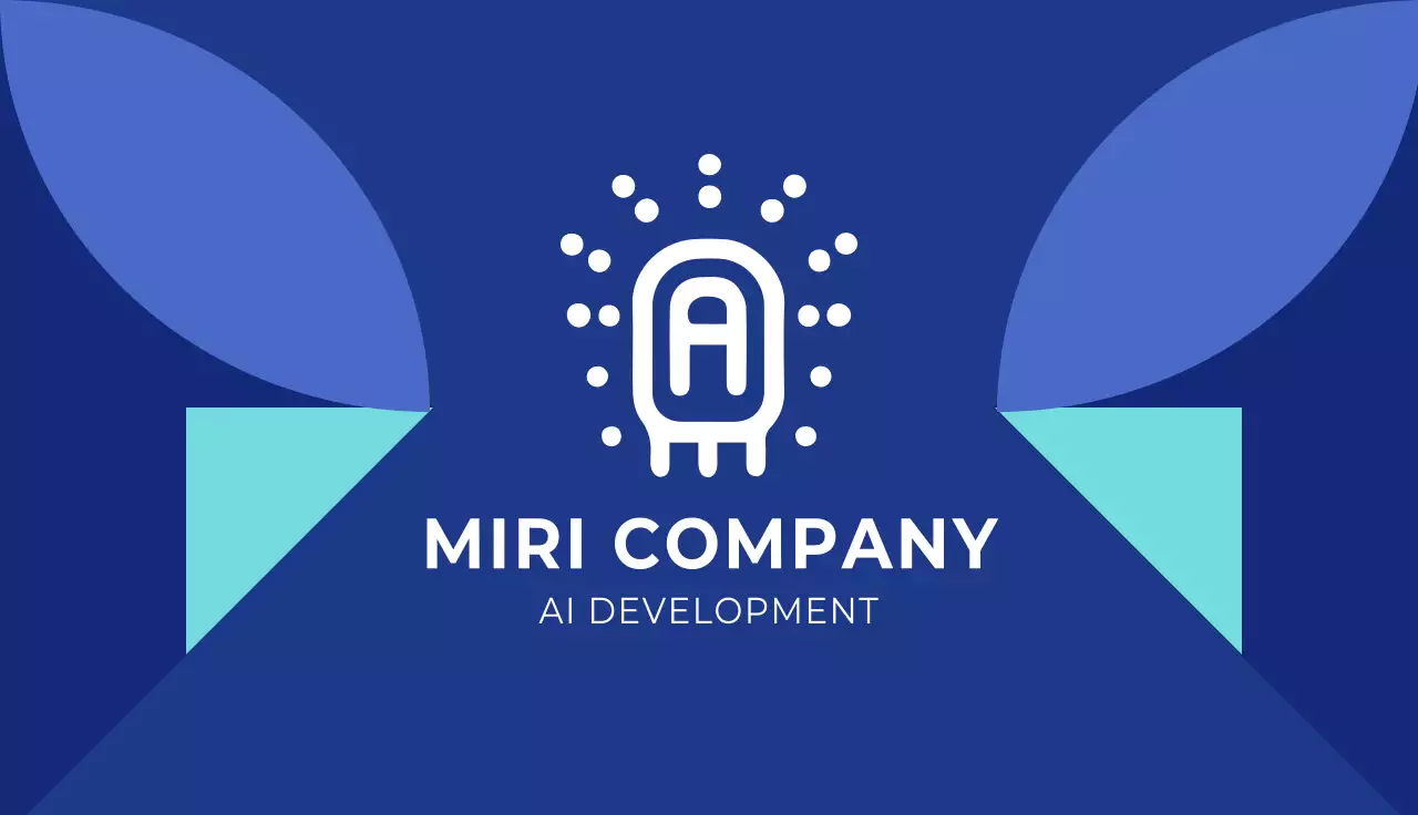 Blue Geometric Business Card