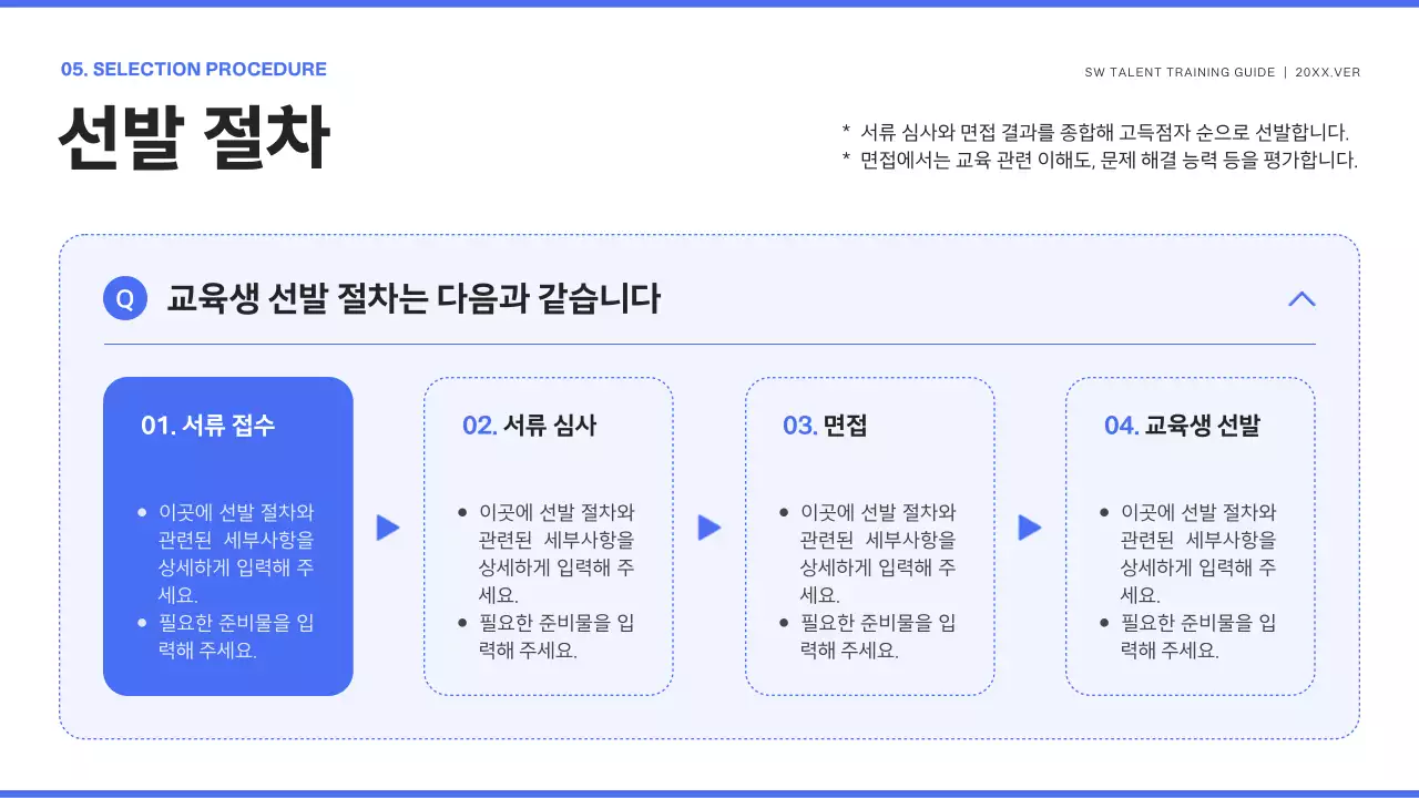 파랑 모던 교육생 모집 안내