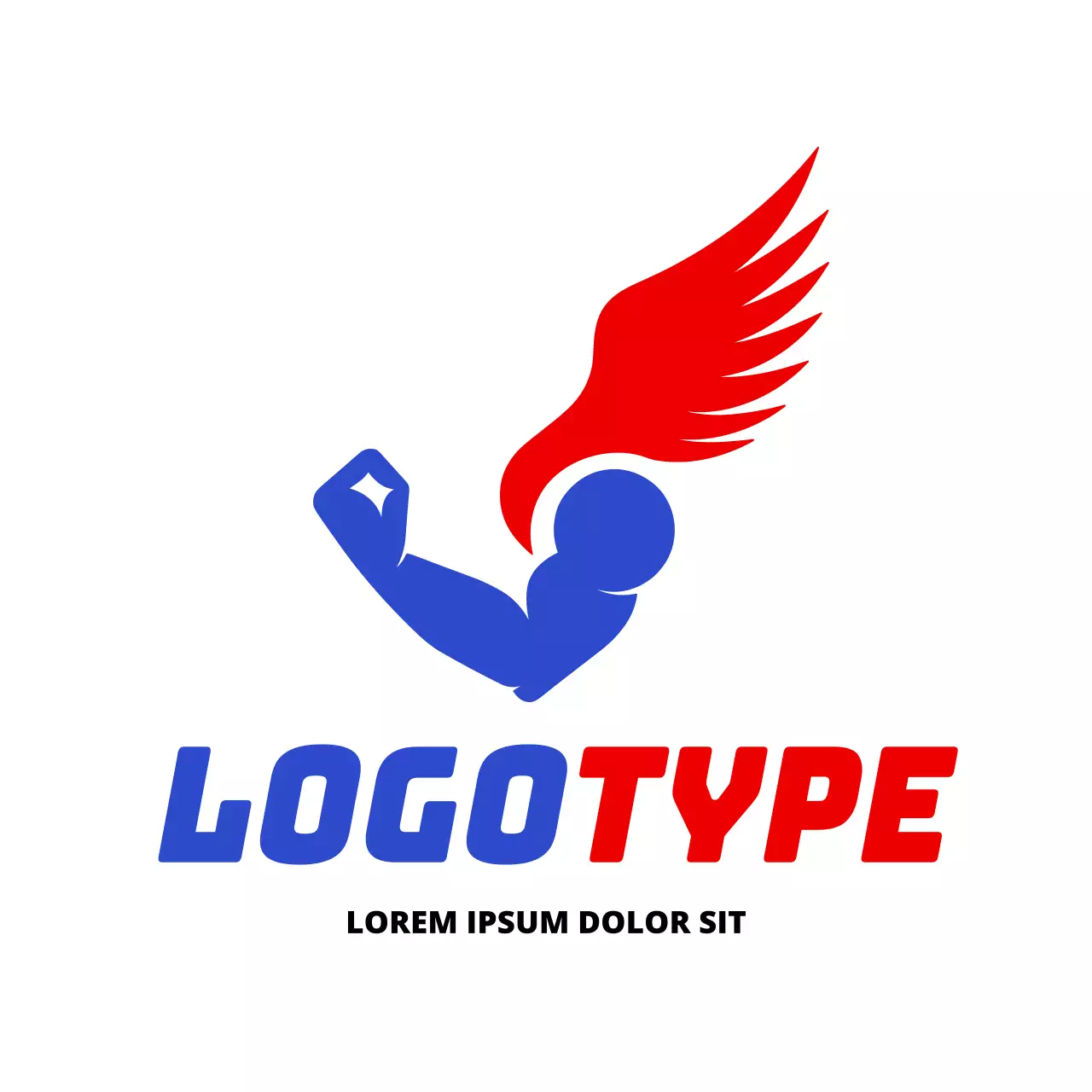 Red Modern Fitness Logo