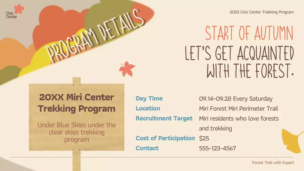 Beige Retro Trekking Event Presentation