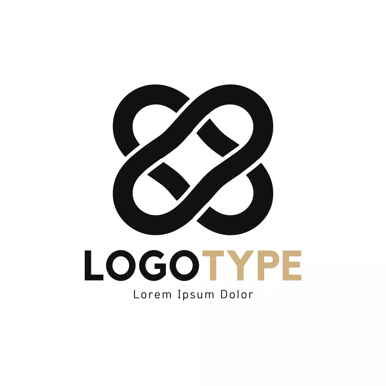 Black Minimal Design Logo