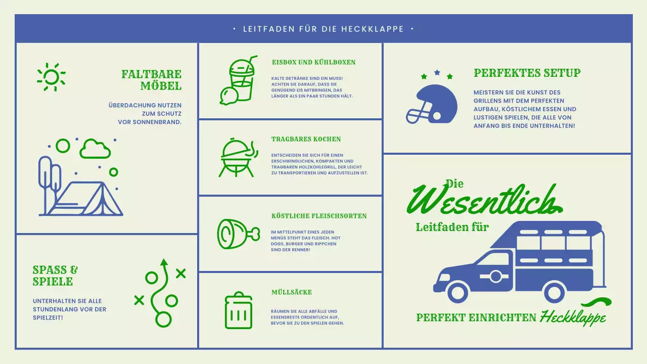 grüner Retro-Heckklappenführer