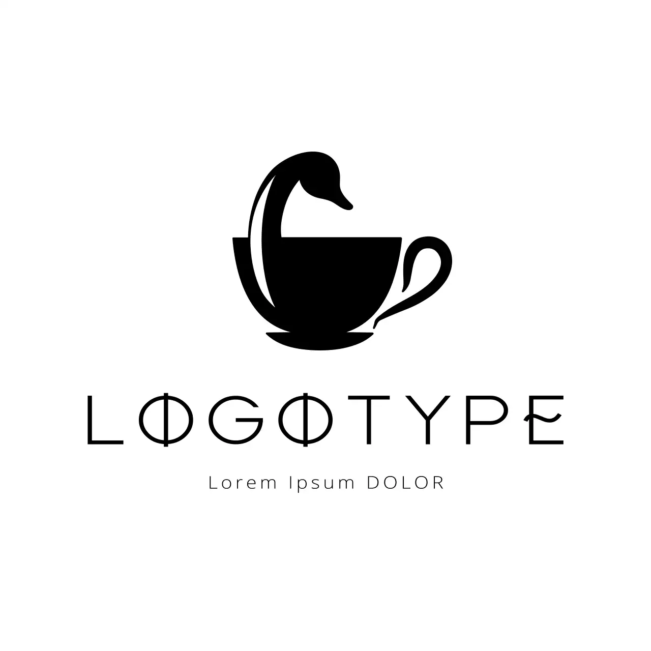 Black Minimalist Design Logo