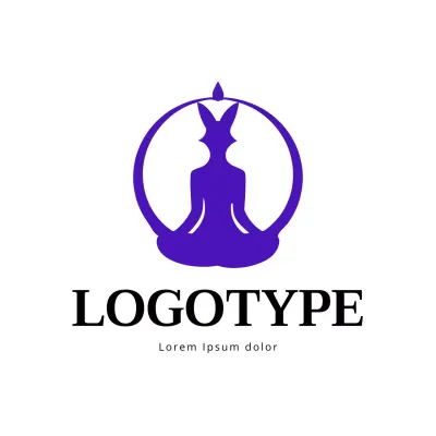 Purple Minimalist Design Logo