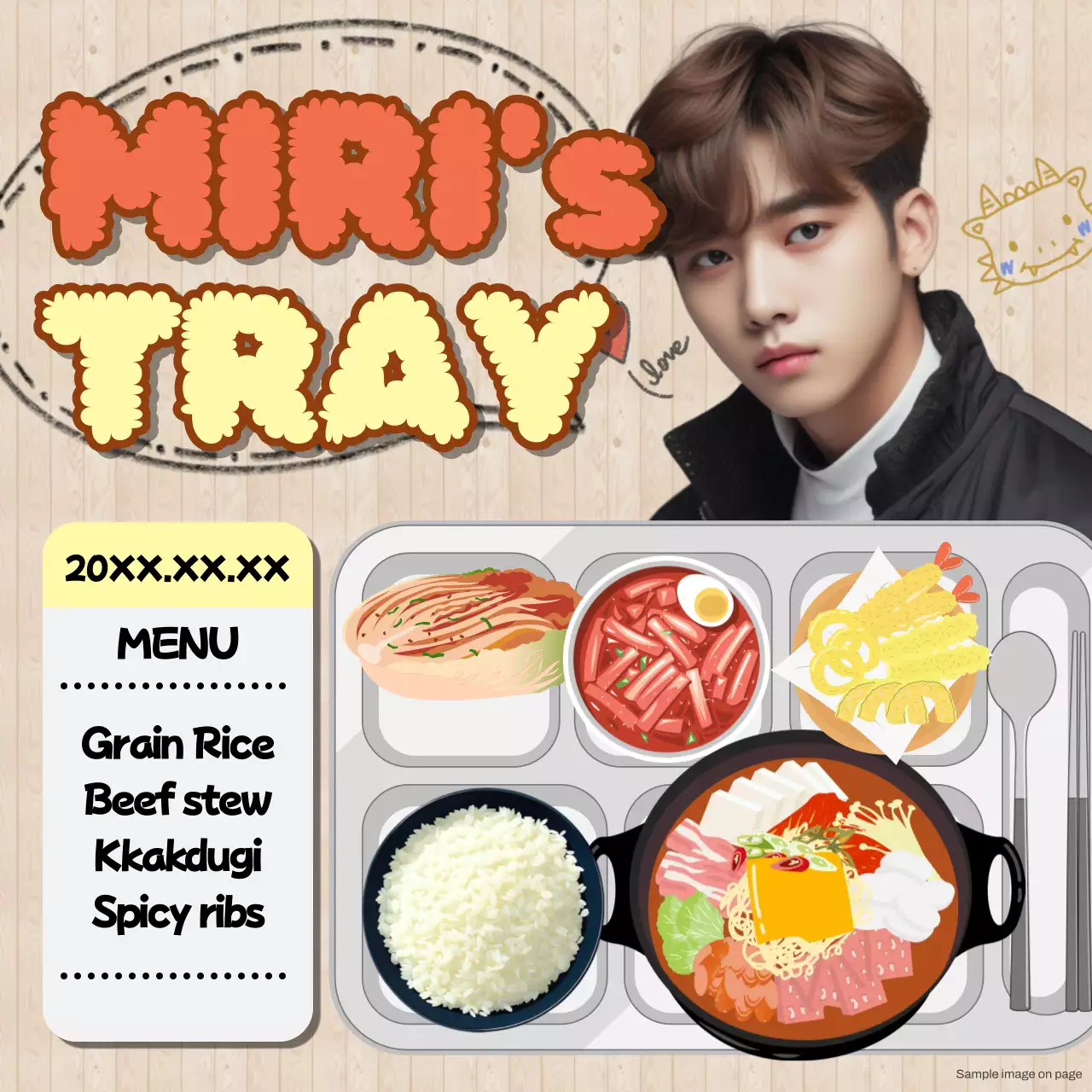 Orange Retro Food Menu Social Media Post