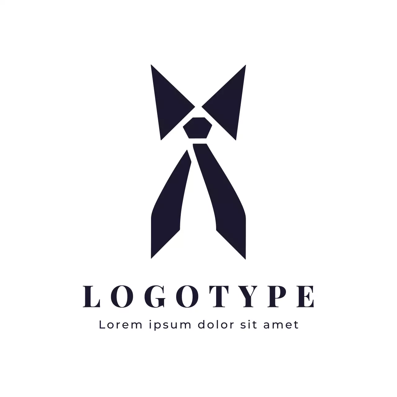 Black Minimalist Business Card Logo