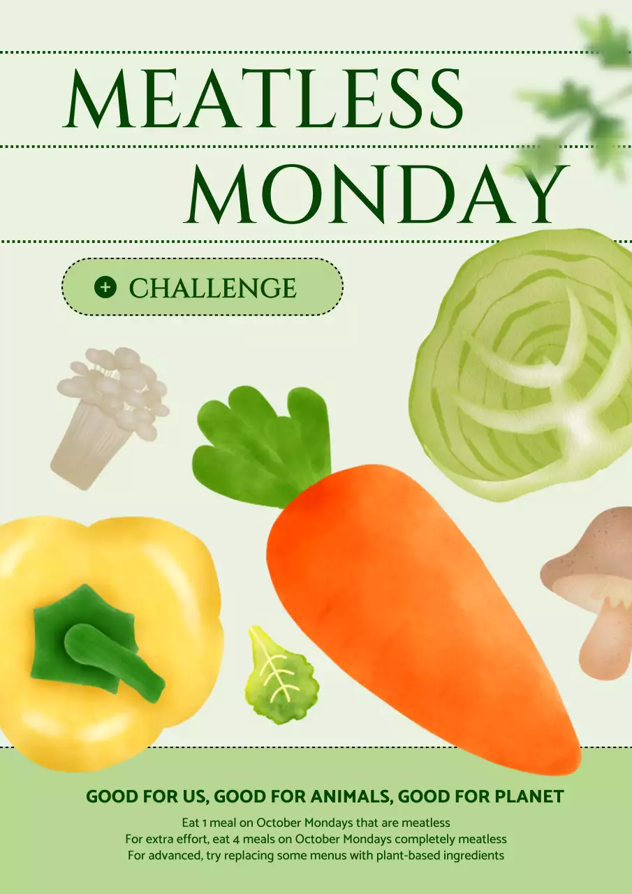 Green Minimal Food Promotion Poster