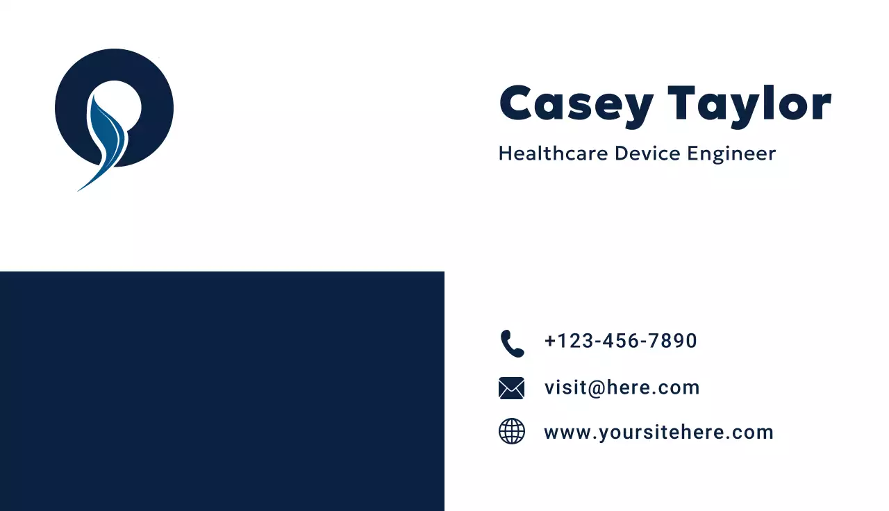Navy Modern Business Card