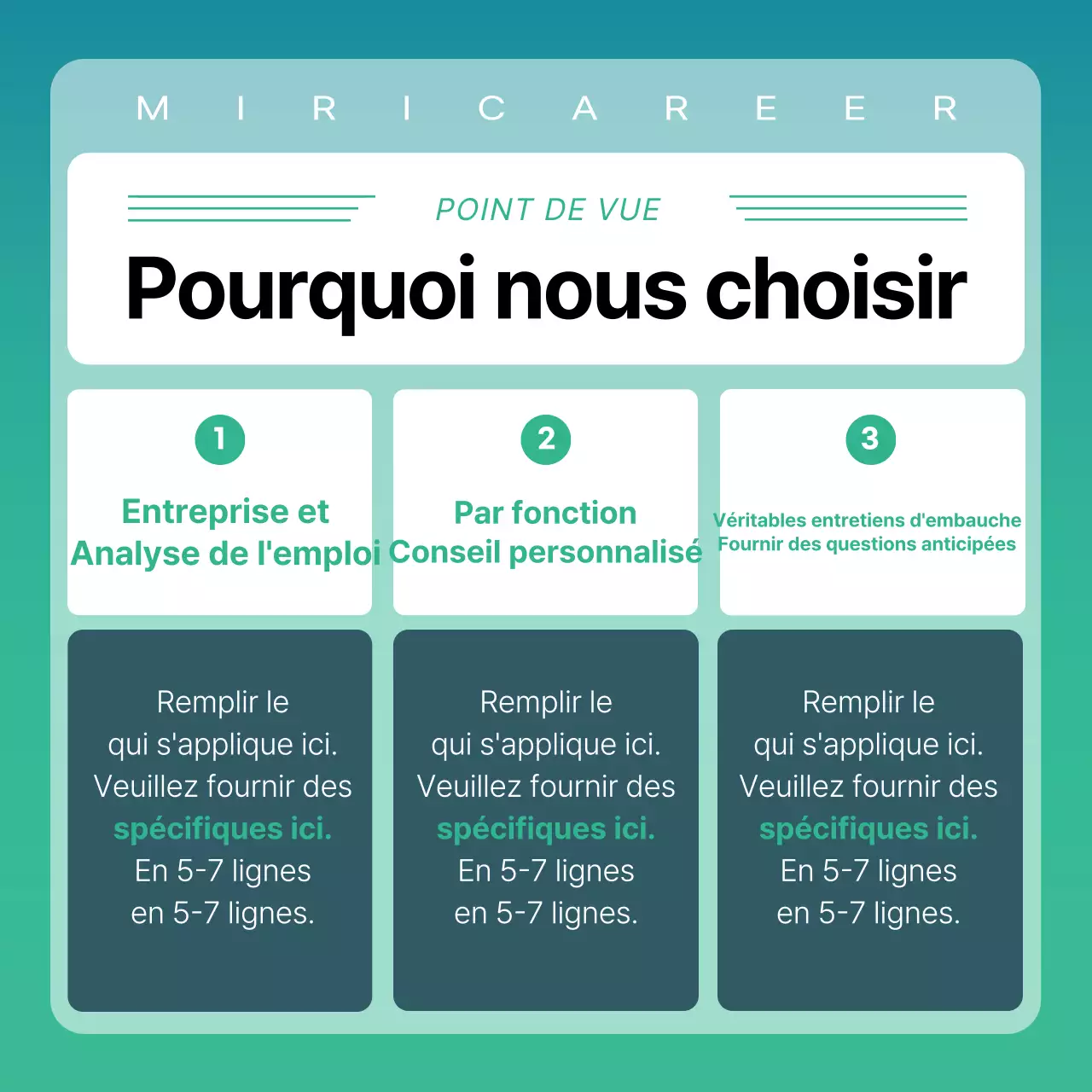 Promouvoir une séance d'essai simple, à la menthe et en blanc, pour les tuteurs.