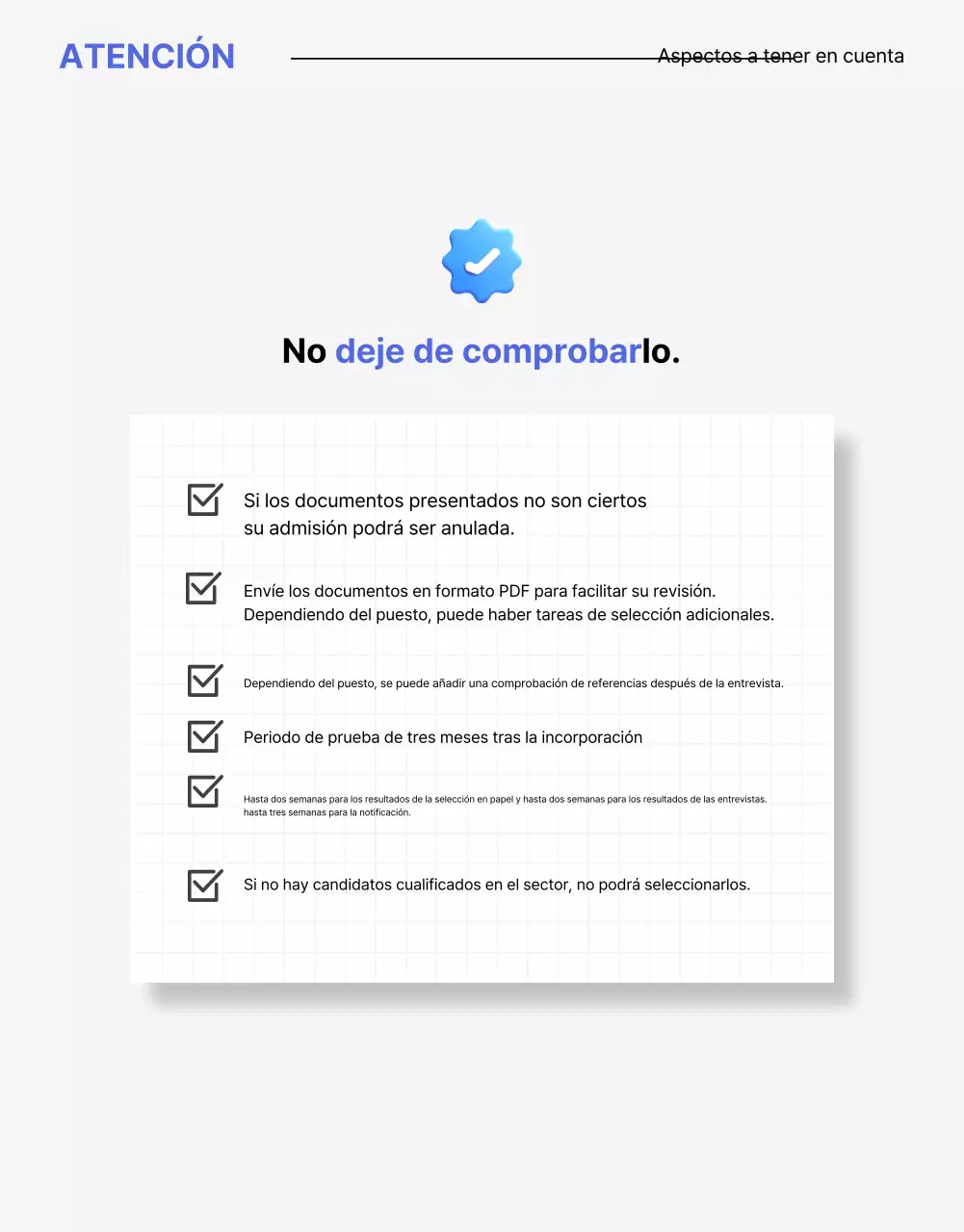Una carta de presentación limpia, azul y amarilla, para la oferta de empleo de la empresa