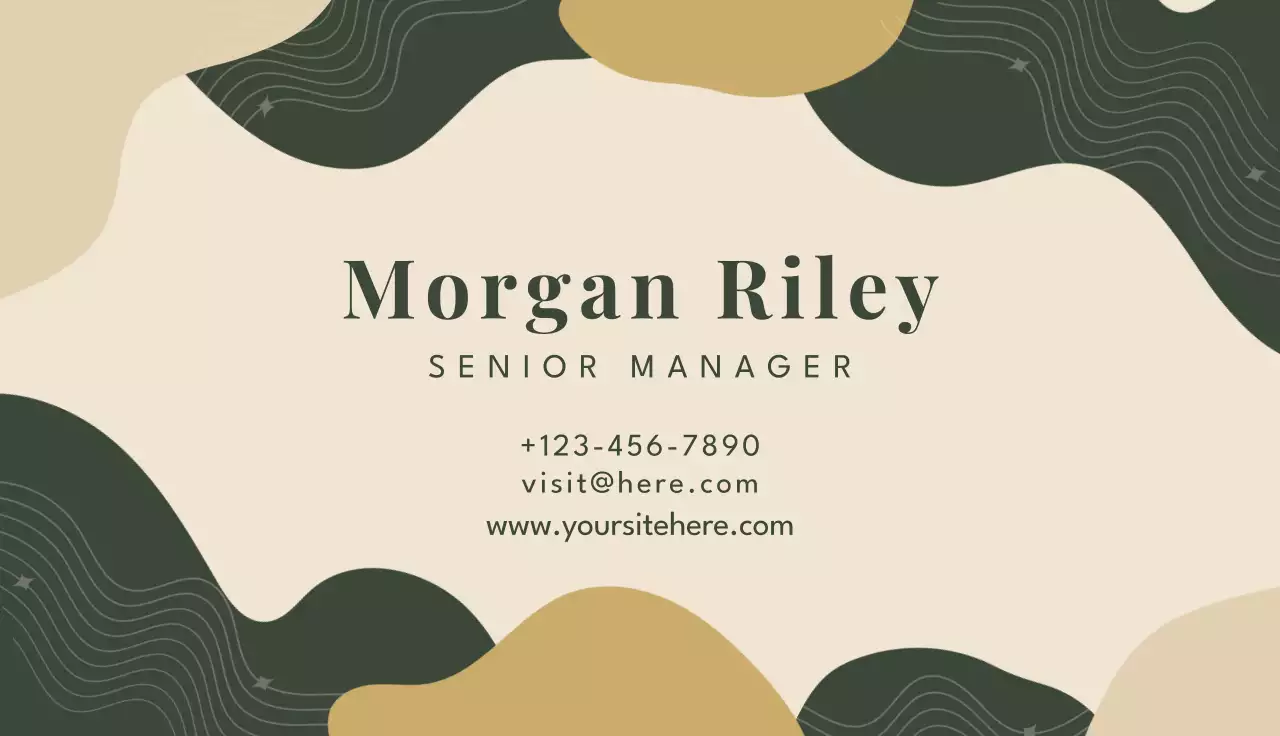 Beige Modern Business Card