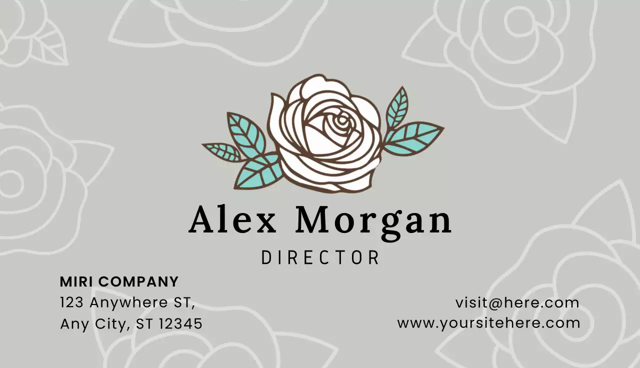 Grey Elegant Business Card