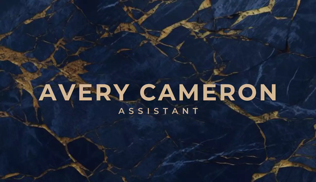 Navy Elegant Business Card