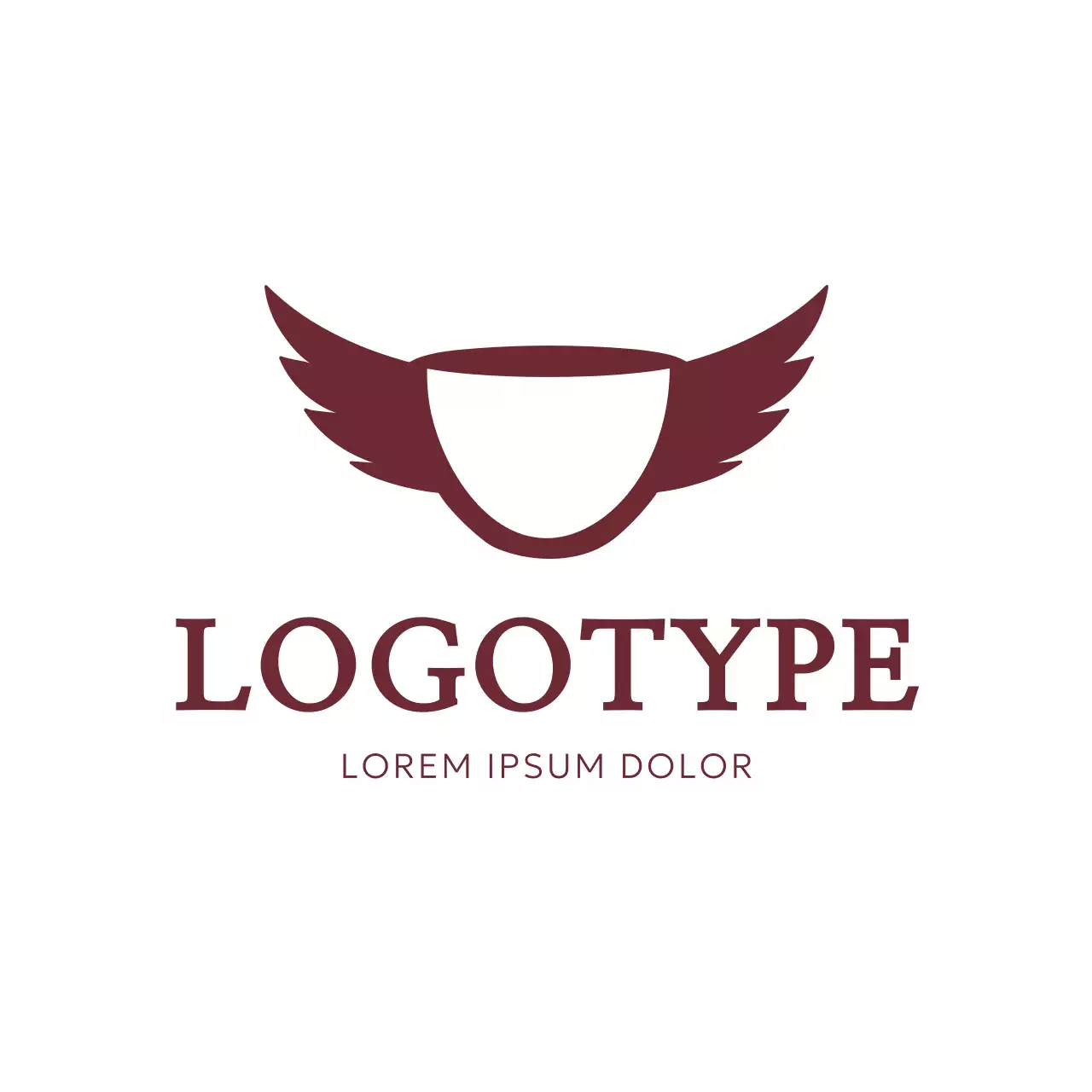 Maroon Minimal Design Logo