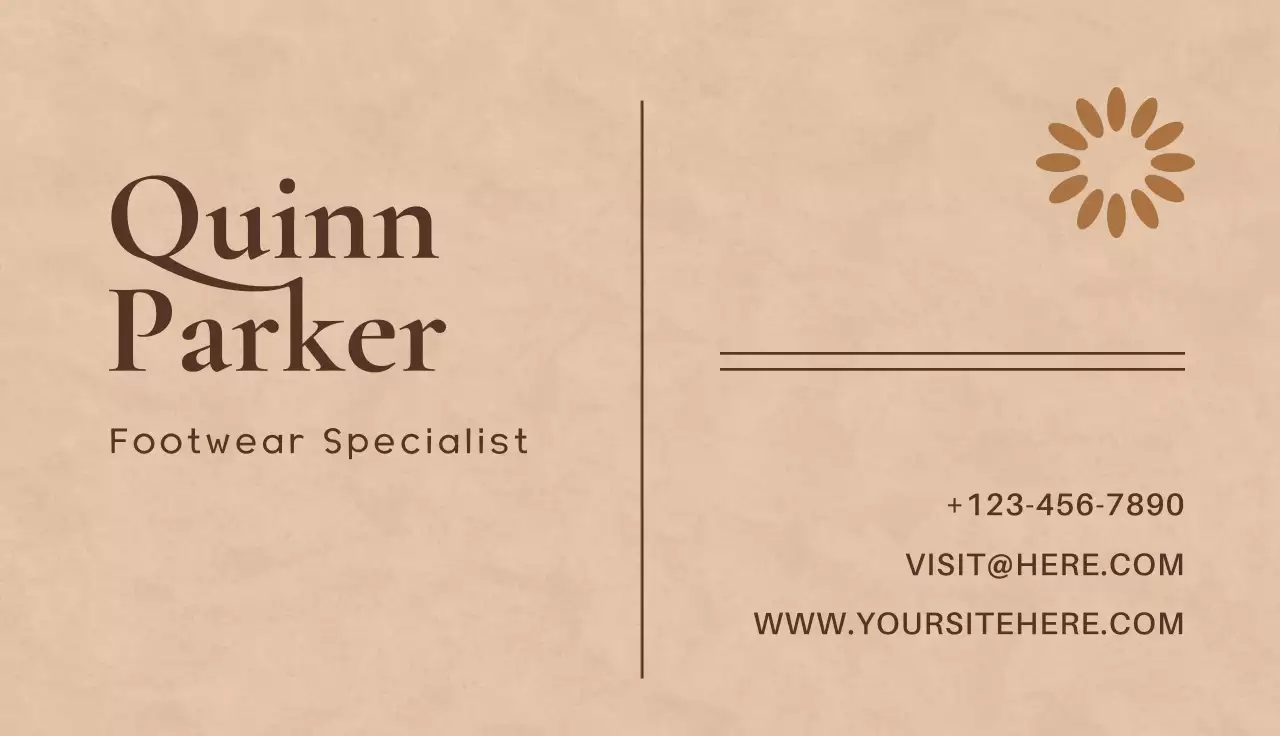 Beige Minimalist Business Card