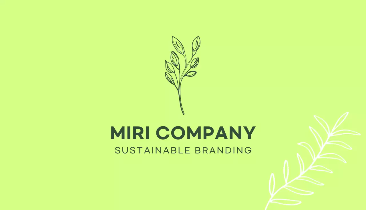 Green Minimal Business Card