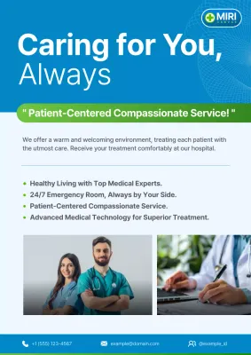 Blue Modern Healthcare Promotion Poster