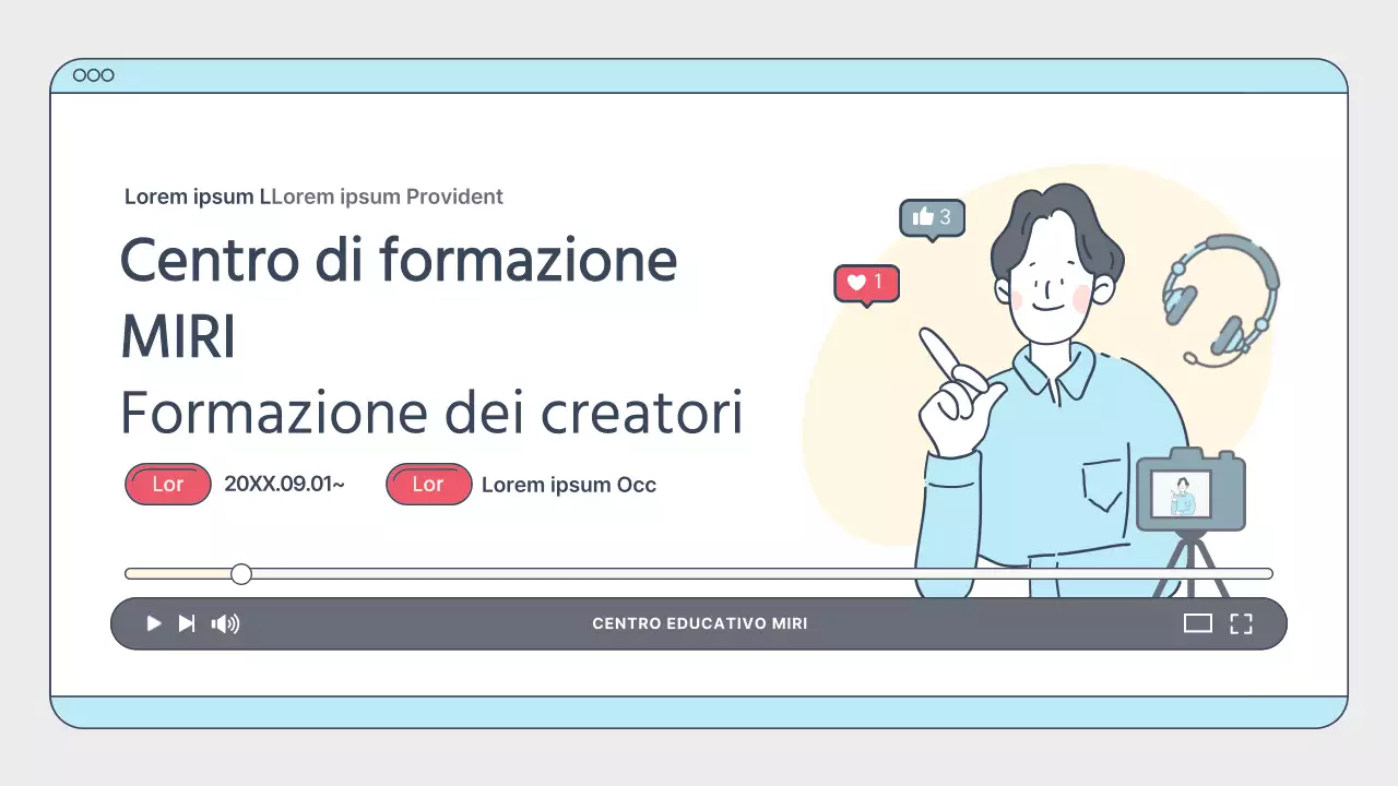 Guida alla formazione del creatore semplice, bianca e azzurra