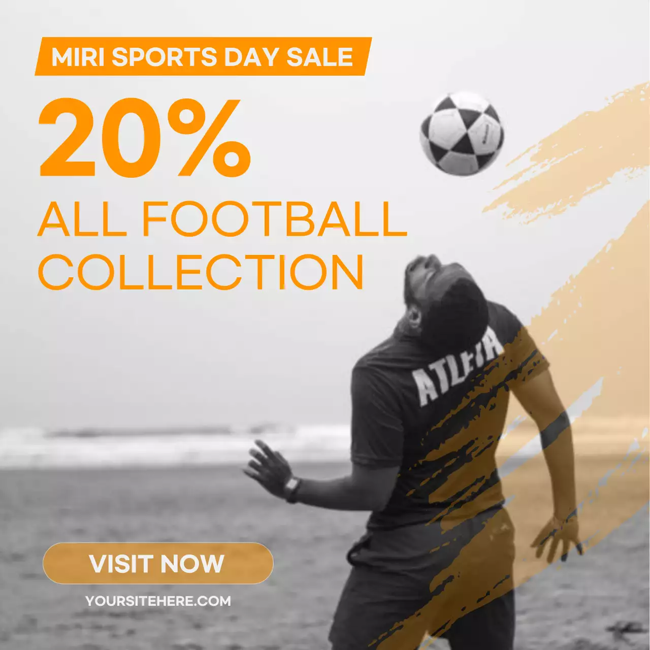 Orange Trendy Sports Promotion Social Media Post